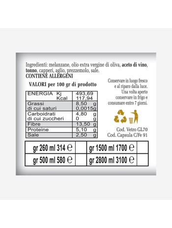Involtini di Melanzane in Olio Extravergine di Oliva 314 ML